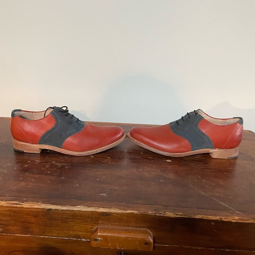 JD Fisk NWOT 9.5 Mens Dress Shoes Leather and Suede - Picture 5 of 7